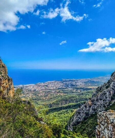 Looking Kyrenia from Saint Hilarion Castle