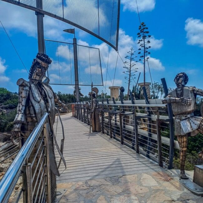 Argo Bridge and Sculptures from Greek mythology at Ayia Napa Sculpture Park