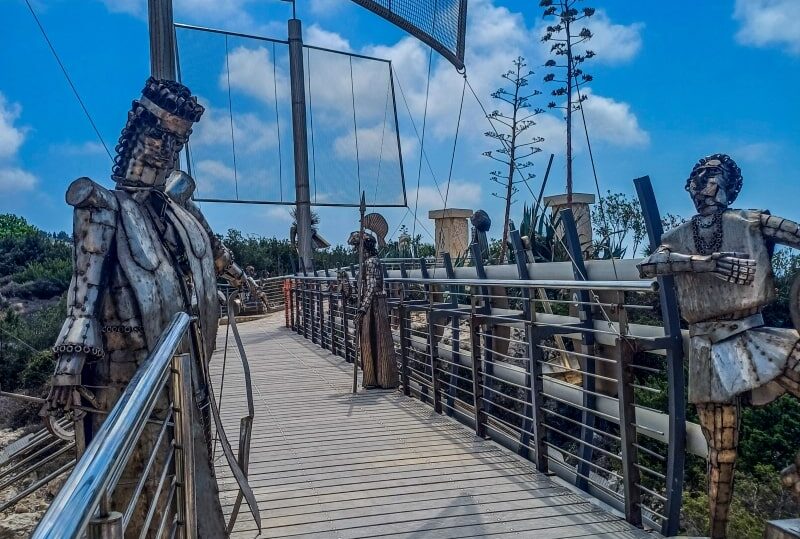 Argo Bridge and Sculptures from Greek mythology at Ayia Napa Sculpture Park