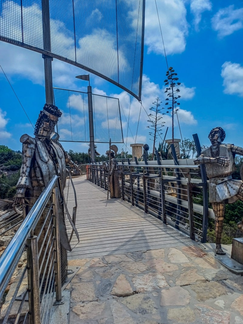 Argo Bridge and Sculptures from Greek mythology at Ayia Napa Sculpture Park