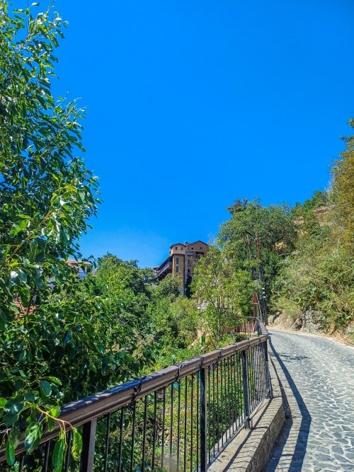 Road to the mill at Kakopetria Village