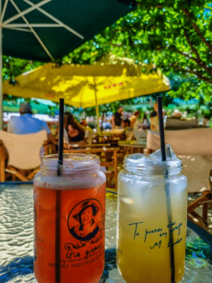 Drinking Lemonades in Kakopetria Square